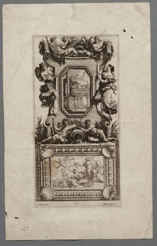 Ornamentprent. Livre de diverses grotesques, peintes dans le Cabinet de la Reine Régente, au Palais Royal.